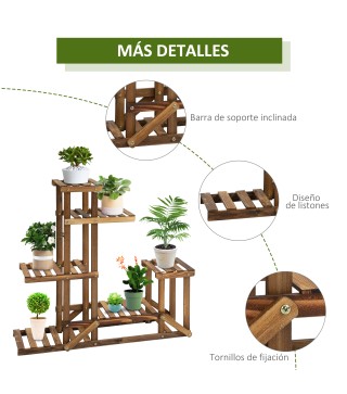 Soporte de Madera para Flores