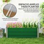 Arriate de Jardín de Acero Incluye Guantes Huerto Urbano Jardinera Macetero Rectangular para Cultivos Plantas Flores para Terraz