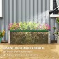 Arriate de Jardín de Acero Incluye Guantes Huerto Urbano Jardinera Macetero Rectangular para Cultivos Plantas Flores para Terraz