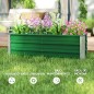 Arriate de Jardín de Acero Incluye Guantes Huerto Urbano Jardinera Macetero Rectangular para Cultivos Plantas Flores para Terraz