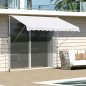 Toldo Manual Retráctil 300x150x170-280 cm con Altura Ajustable Manivela y Protección Solar para Terraza Blanco