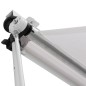 Toldo Manual Retráctil 300x150x170-280 cm con Altura Ajustable Manivela y Protección Solar para Terraza Blanco