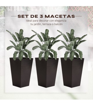 Conjunto de 3 Macetas