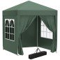 Cenador de Jardín 2x2m con 4 Paredes Laterales Tela Oxford 2 Puertas 2 Ventanas y Bolsa de Transporte Impermeable Verde Cenador de Jardín 2x2m con 4 Paredes Laterales Tela Oxford 2 Puertas 2 Ventanas y Bolsa de Transporte Impermeable Verde
