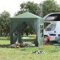Cenador de Jardín 2x2m con 4 Paredes Laterales Tela Oxford 2 Puertas 2 Ventanas y Bolsa de Transporte Impermeable Verde Cenador de Jardín 2x2m con 4 Paredes Laterales Tela Oxford 2 Puertas 2 Ventanas y Bolsa de Transporte Impermeable Verde