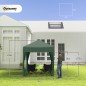 Cenador de Jardín 2x2m con 4 Paredes Laterales Tela Oxford 2 Puertas 2 Ventanas y Bolsa de Transporte Impermeable Verde Cenador de Jardín 2x2m con 4 Paredes Laterales Tela Oxford 2 Puertas 2 Ventanas y Bolsa de Transporte Impermeable Verde