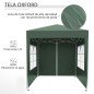 Cenador de Jardín 2x2m con 4 Paredes Laterales Tela Oxford 2 Puertas 2 Ventanas y Bolsa de Transporte Impermeable Verde Cenador de Jardín 2x2m con 4 Paredes Laterales Tela Oxford 2 Puertas 2 Ventanas y Bolsa de Transporte Impermeable Verde