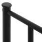 Marco de Cama Individual de Metal 31 cm para Colchón 90x190 cm con Cabecera Forma de Corazón 95x196x100 cm Negro