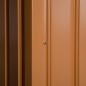 Cobertizo de Jardín 340x386x200 cm 12,4 m² Caseta Exterior de Metal con Puertas Correderas y Ventilaciones Ocre