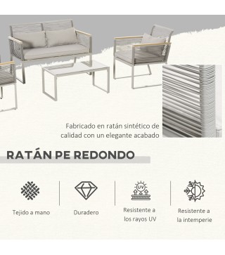 Conjunto de Muebles de Ratán