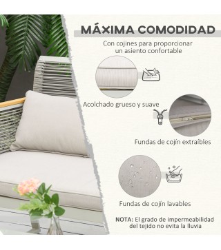 Conjunto de Muebles de Ratán
