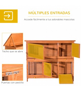 Conejera de Madera Exterior