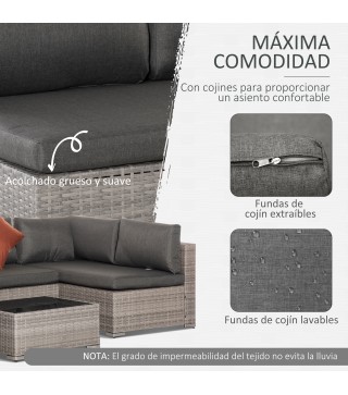 Conjunto de Muebles de Ratán
