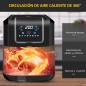 Freidora sin Aceite 6,5L 1700W Freidora de Aire Caliente con 8 Programas Pantalla LED Táctil Temperatura Ajustable Temporizador