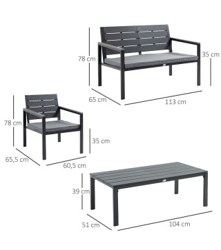 Conjunto de Jardín de 4 Piezas