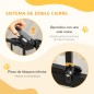 Barrera para Perros con Altura Ajustable Cierre Automático y Sistema de Doble Bloqueo para Puertas 93x76,2 cm Negro