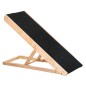 Rampa Plegable para Perros y Gatos de Madera con Altura Ajustable de 4 Niveles y Alfombra Antideslizante Escaleras de Mascotas p