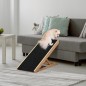 Rampa Plegable para Perros y Gatos de Madera con Altura Ajustable de 4 Niveles y Alfombra Antideslizante Escaleras de Mascotas p