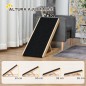 Rampa Plegable para Perros y Gatos de Madera con Altura Ajustable de 4 Niveles y Alfombra Antideslizante Escaleras de Mascotas p