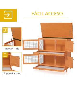 Conejera de Madera Exterior