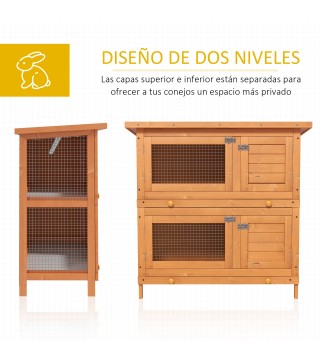 Conejera de Madera Exterior