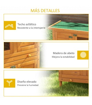 Conejera de Madera Exterior