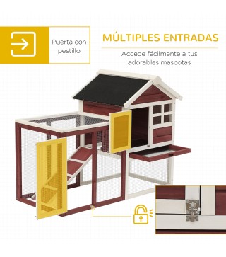 Conejera de Madera Exterior