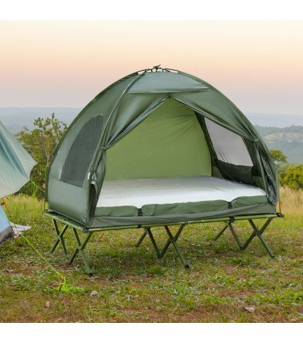 Cama Doble de Camping con Tienda