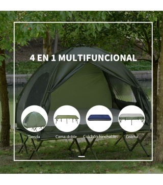 Cama Doble de Camping con Tienda