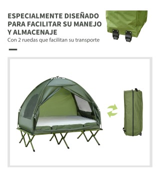 Cama Doble de Camping con Tienda