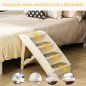 Escalón para Perros Gatos Portátil con Alfombras Antideslizantes para Cama Sofá Carga 20 kg 62x38x49,5 cm Beige Escalón para Perros Gatos Portátil con Alfombras Antideslizantes para Cama Sofá Carga 20 kg 62x38x49,5 cm Beige