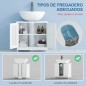 Mueble para Debajo del Lavabo Armario Baño de Suelo de Madera con 2 Puertas Ventiladas y Estante Ajustable Interior Mode