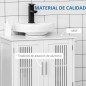 Mueble para Debajo del Lavabo Armario Baño de Suelo de Madera con 2 Puertas Ventiladas y Estante Ajustable Interior Mode