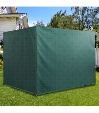 Funda Balancín Jardín, Funda Columpio Jardín Exterior, Cubierta de Columpio con Cremallera, Impermeable, 215x155x150 cm, Verde