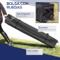 Cenador de Jardín 2,5x2,5x2,7 m con Altura Ajustable Anti-UV Impermeable 4 Bolsas de Arena y Bolsa de Transporte Azul