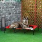 Cama Elevada para Perros Gatos Portátil Cama para Mascotas con Zona de Malla Transpirable y Tela Oxford para Interior Exterior 1