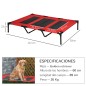 Cama Elevada para Perros Gatos Portátil Cama para Mascotas con Zona de Malla Transpirable y Tela Oxford para Interior Exterior 1