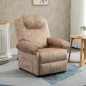 Sillón Relax Reclinable Manual, Sillón Relax de Terciopelo con Reposabrazos, Reposapiés, Acolchado Grueso, Butaca Reclinable has
