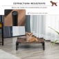 Cama Elevada para Perros Gatos Portátil Cama para Mascotas con Zona de Malla Transpirable y Tela Oxford para Interior Exterior 6