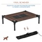Cama Elevada para Perros Gatos Portátil Cama para Mascotas con Zona de Malla Transpirable y Tela Oxford para Interior Exterior 6