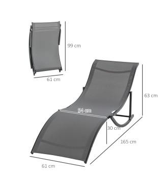 Set de 2 Tumbonas Plegables