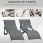Set de 2 Tumbonas Plegables Set de 2 Tumbonas Plegables