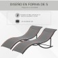 Set de 2 Tumbonas Plegables Set de 2 Tumbonas Plegables