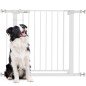 Barrera de Seguridad de Perros Extensible para Escaleras y Puertas 76-97 cm con 2 Extensiones de 7 cm Cierre Automático y Marco