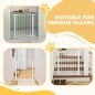 Barrera de Seguridad de Perros Extensible para Escaleras y Puertas 76-97 cm con 2 Extensiones de 7 cm Cierre Automático y Marco