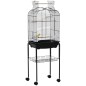 Jaula para Pájaros con Soporte Jaula de Aves Canarios con 4 Ruedas Techo Abrible 2 Comederos 3 Perchas Bandeja Extraíble y Estan