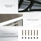 Marquesinas Exterior para Puertas y Ventanas 200x96 cm con Regleta de Aleación de Aluminio PP Policarbonato Marrón