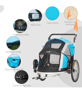 Remolque de Bicicleta para Perros