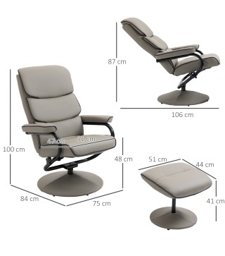 Sillón Reclinable Otomano