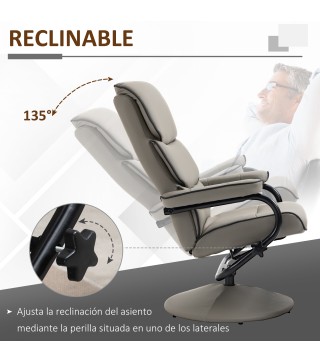Sillón Reclinable Otomano